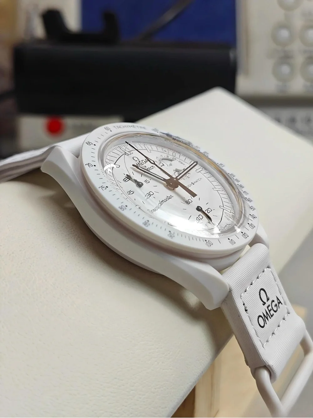 Swatch Omega MoonSwatch White and Black Chronograph Watch Set